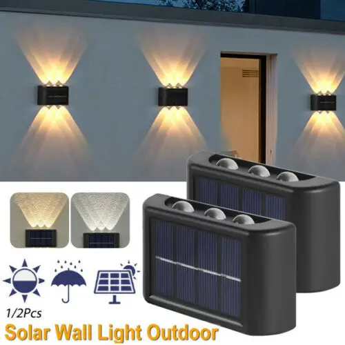 Solar Wall Lamp Solar LED Light Outdoor Fence Lights Waterproof Garland Lamp Garden Decoration Solar Street Lamp Patio Lights