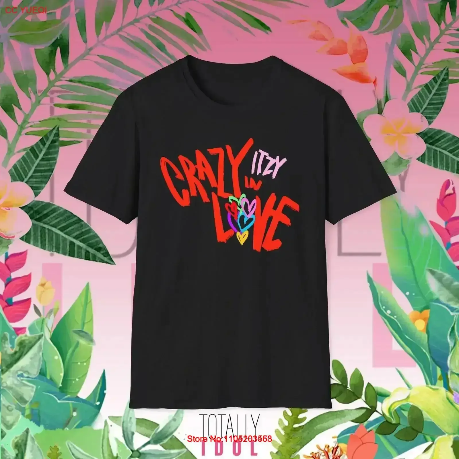 Itzy Crazy In Love T Shirt vintage Washed designer clothes Slightly Casual Comfortable fashion graphic Breathable  vintage