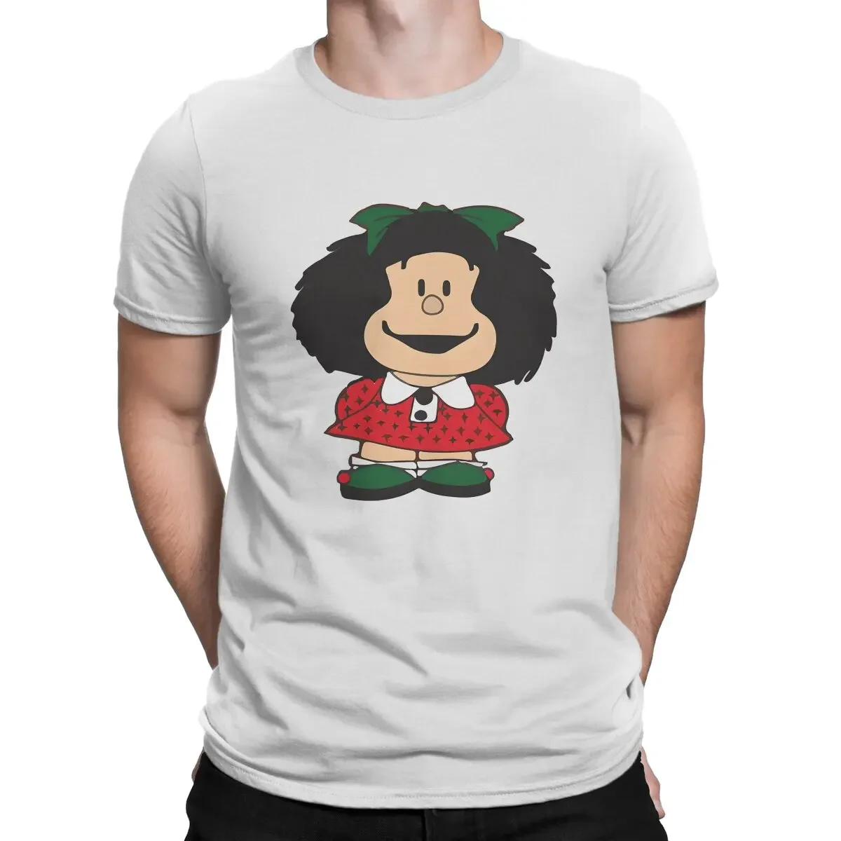 MAFALDA Cute Tshirt Graphic Men Tops Vintage Grunge Summer Polyester Short Sleeve Harajuku T Shirt