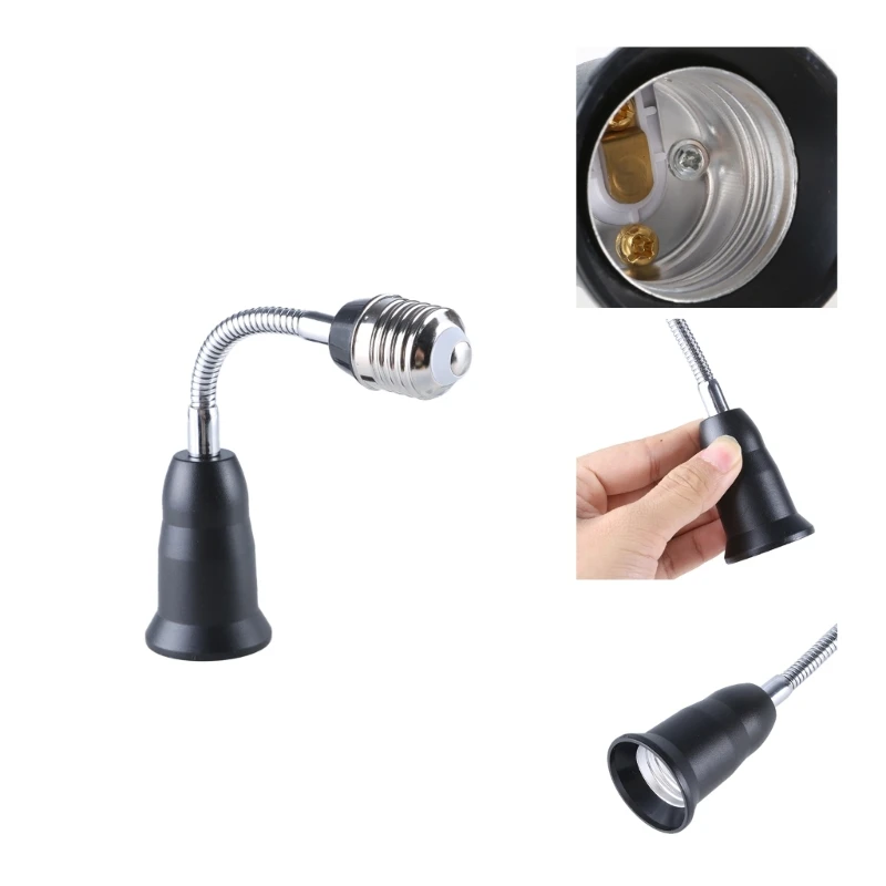 SZ E27 to E27 Bulb Extension Adapter, Rotates Full 360 Degrees Supports LED Fans & Cameras, 19cm Size