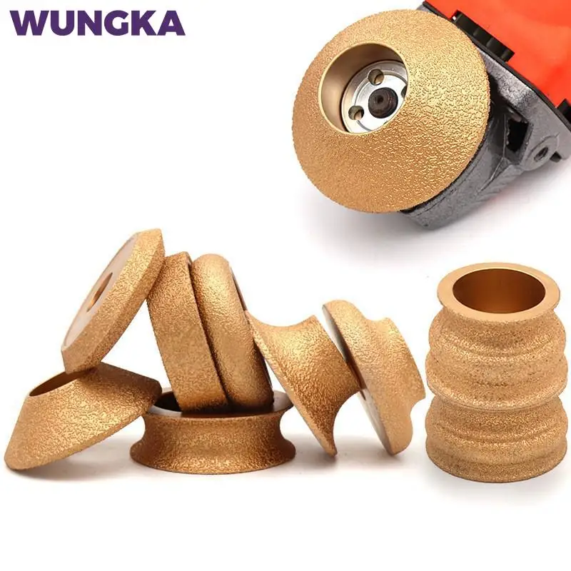 Brazing Diamond Angle Grinder Stone Slotted Grinding Wheel Straight Edge Round Glass Pottery Porcelain Marble Flat Disc