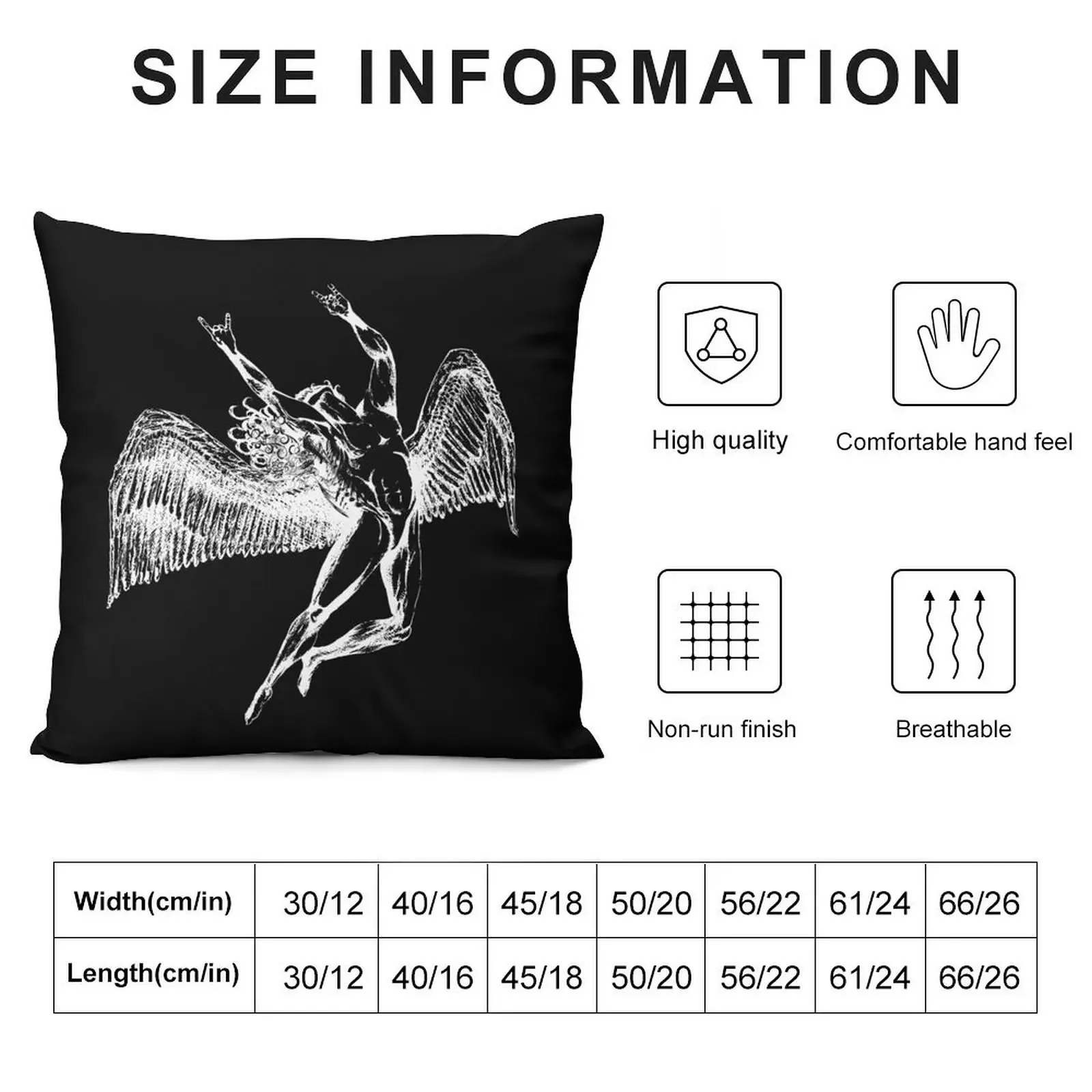 ICARUS THROWS THE HORNS - white ***FAV ICARUS GONE? SEE BELOW*** Throw Pillow bed pillows Pillow Case Christmas pillow