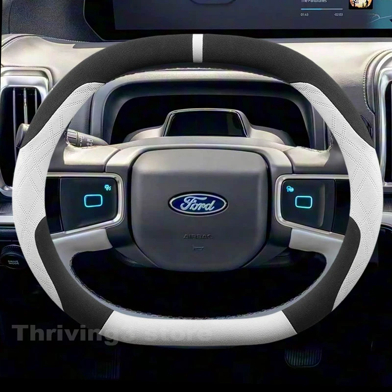 

Suede Warm Car Steering Wheel Cover For New Ford expedition 2025 2026 Winter Warm Auto interior Ford expedition Accessories 2025