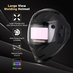 SAFEUP-casco de soldadura con oscurecimiento automático, Máscara de Soldadura ajustable 4/5-8/9-13, MIG MMA, lente de soldadura eléctrica para máquina de soldadura