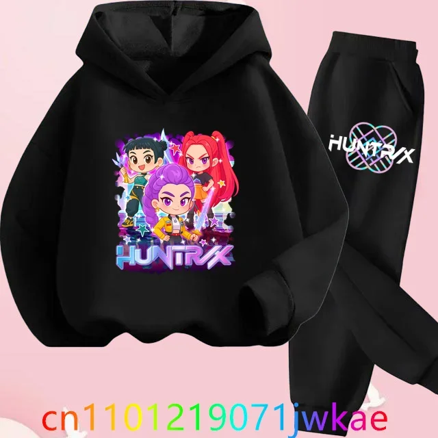 

KPop Demon Hunters Printed Children's Clothing Y2K Hoodies+Pants Sports Sets KPop Demon Hunters Korean Style Kids Hoody Suit