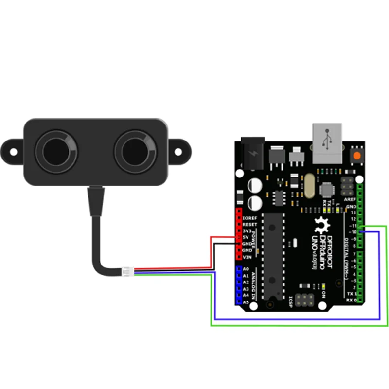 A02YYUW Waterproof Ultrasonic Distance Sensor (3~450cm, UART, IP67)