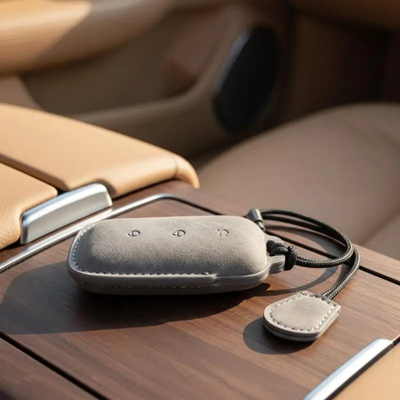 Car Key Case for Geely PU Leather Shell 1 2 3 4 Button Remote Protector Strong Stitching For Business and Travel