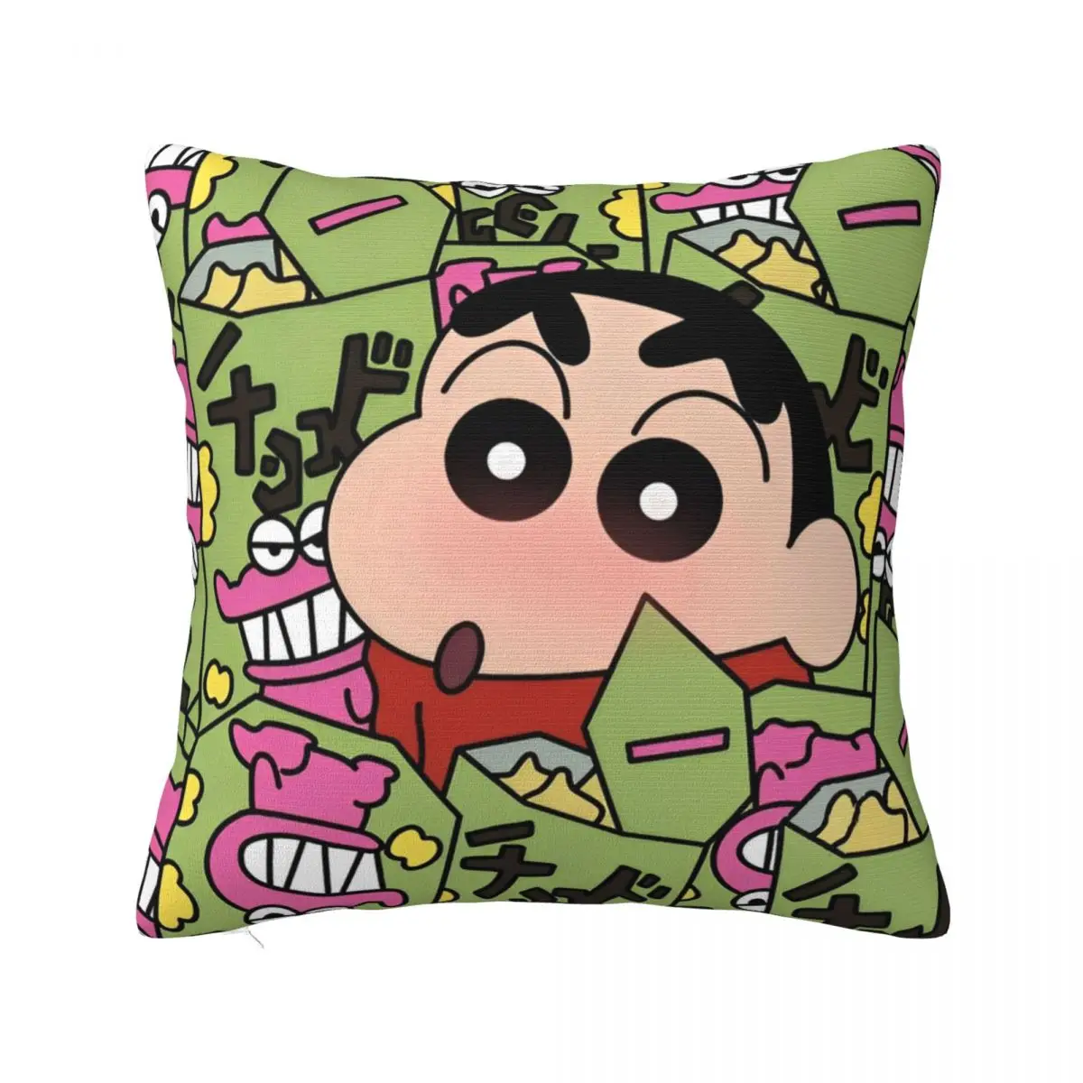 Printed Cute Crayon Shin-chan Chocobi Cookie Pillowcase Polyester Cushion Cover Japanese Anime Pillow Case Cover Zippered