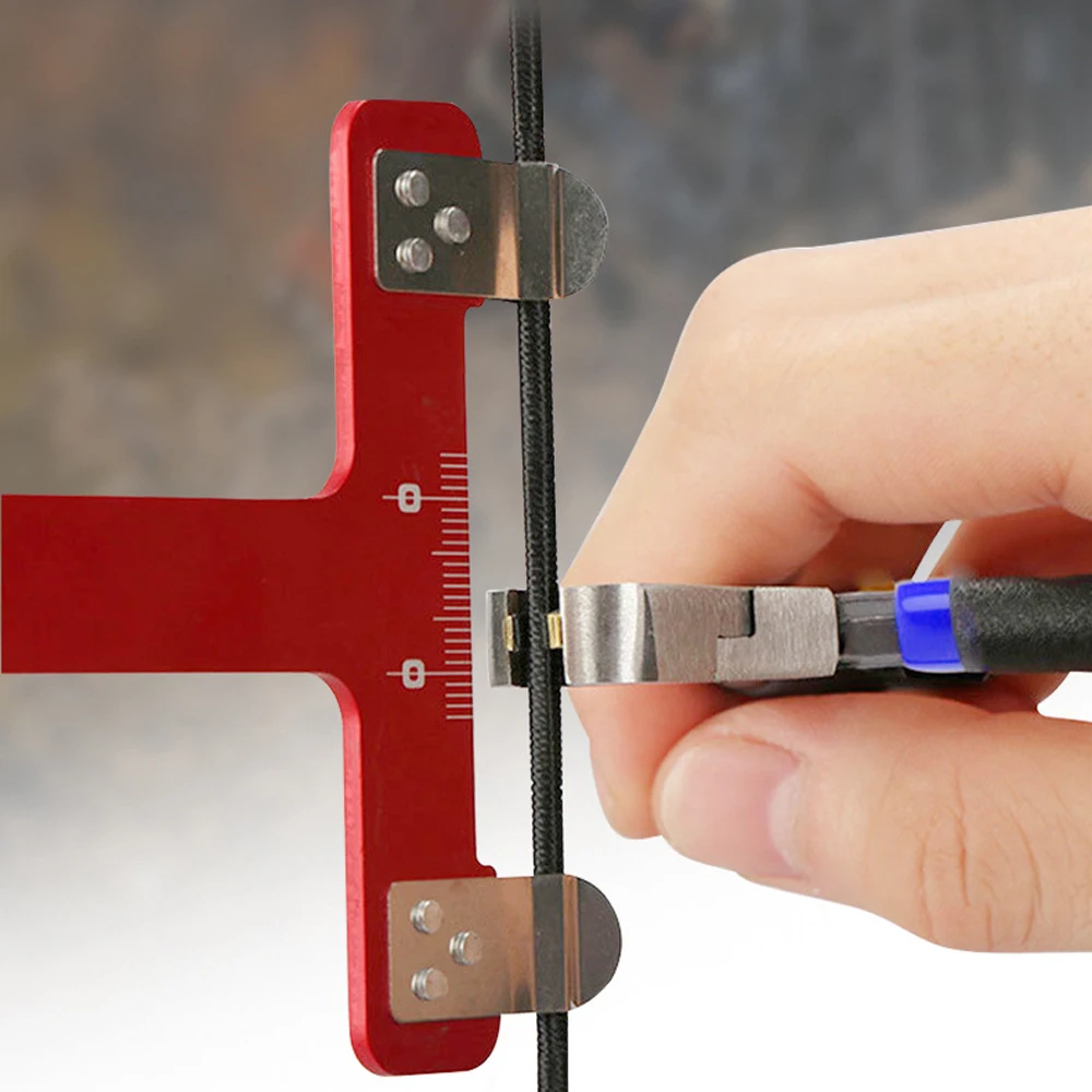Archery Ferramenta de ajuste para Recurve, Bow String Nocking Points Alicata, T Squares Tuning Régua, Composto Bowstring Acessórios