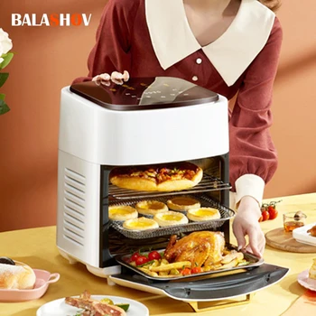 Image 15L Multifunction Digital Air Fryer Without Oil Electric Oven, Dehydrator, Air Fryer with LED Touch Panel Large Display Window