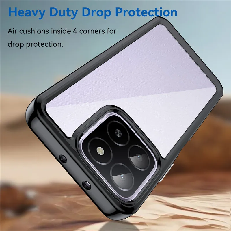 For Honor X5b Plus Case Honor X5b X6a X6b Cover TPU Border Acrylic Backplane Bumper Protective Phone Cases Honor X5b Plus Funda