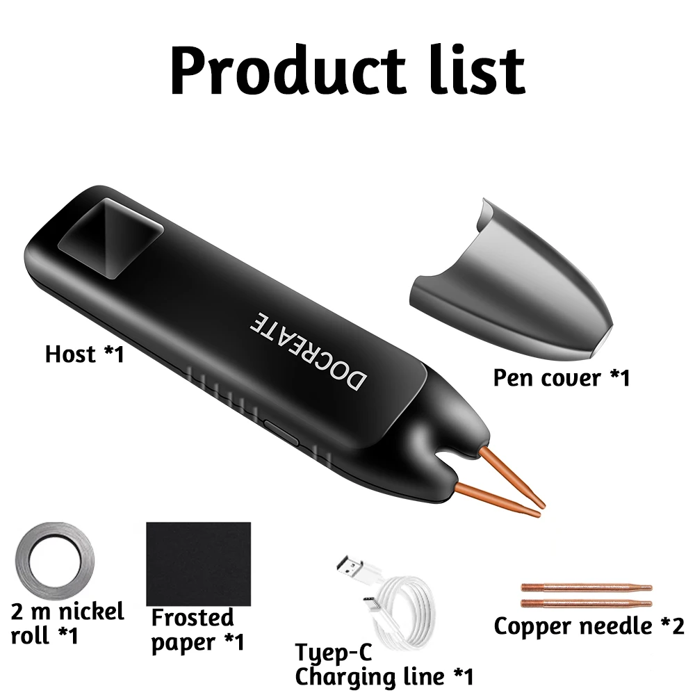 Docreate-757 Color screen portable handheld small spot welder 18650 mobile phone lithium battery nickel plate collision welding