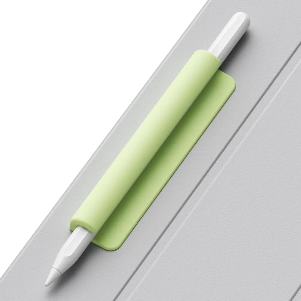 Silicone Pencil Holder Self-Adhesive Flexible Protective Sleeve Multifunctional Solid Color for Pencil 1st/2nd Generation