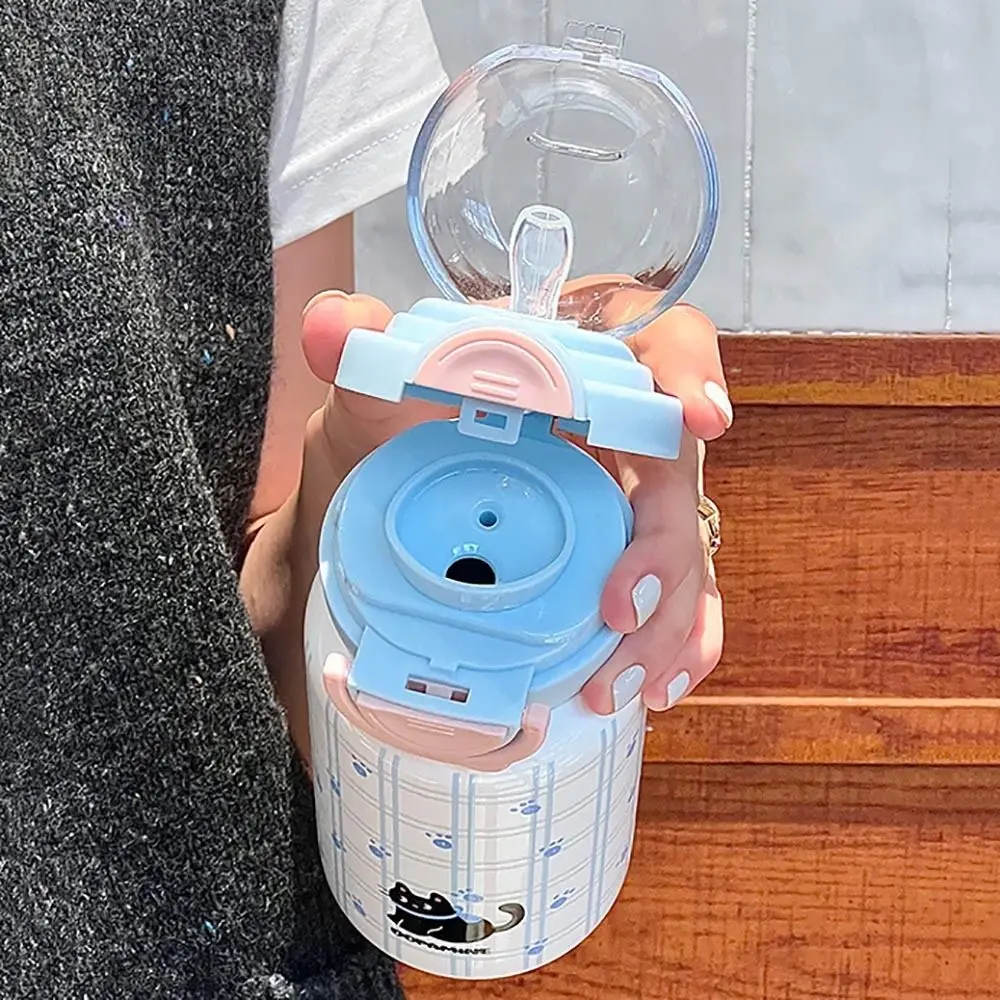 Creative 500ml Vacuum Cup Cartoon Stainless Steel  Double Drinking Large Capacity Tea Cup Birthday Gift image 5