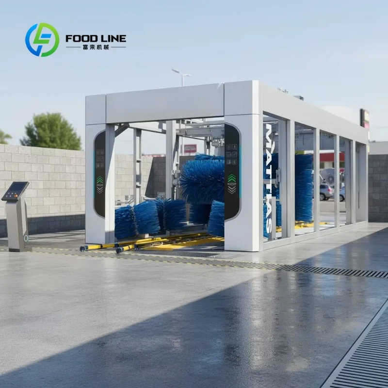 Tunnel Car Wash Machine Fully Automatic Drive Through Car Wash Accessories Air Drying Automatic Tunnel Car Wash Machine Custom