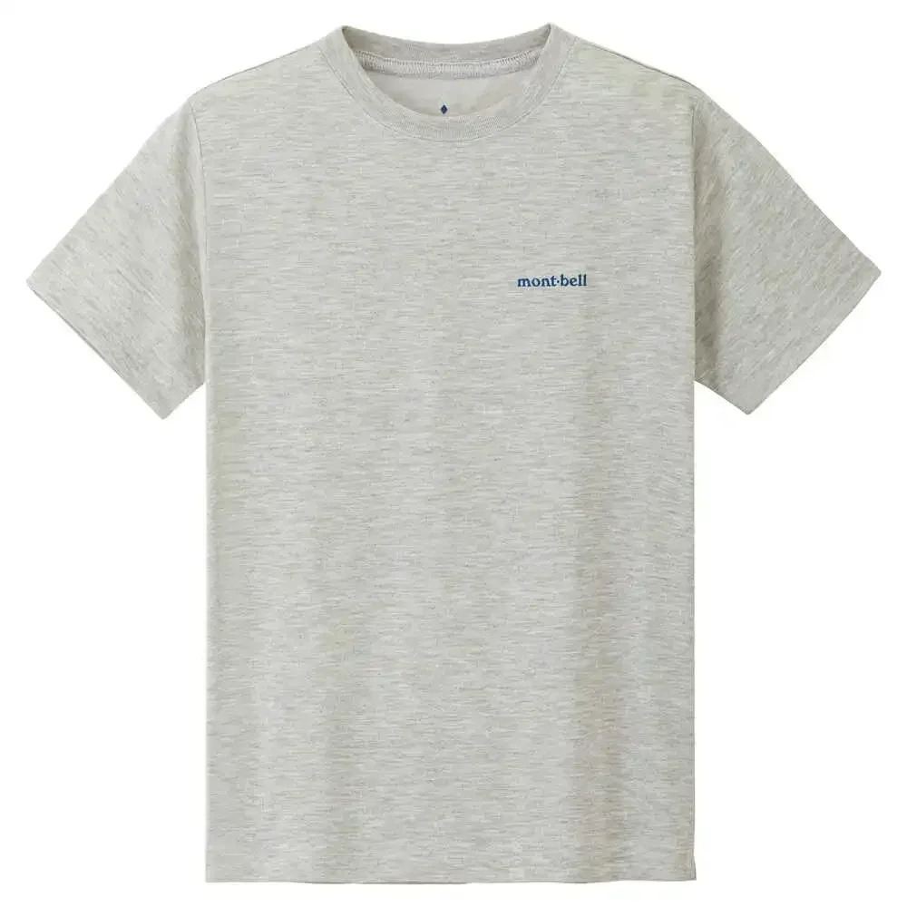 

2025 New Cotton T-shirt Montbel Sports Quick-drying Sunscreen Solid Color Printed Small Logo Short Sleeve