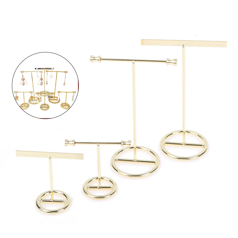 Fashion Jewelry Display Rack Metal T-shaped Earrings Necklace Storage Holder Stand Show Charms Universal Professional Showcase
