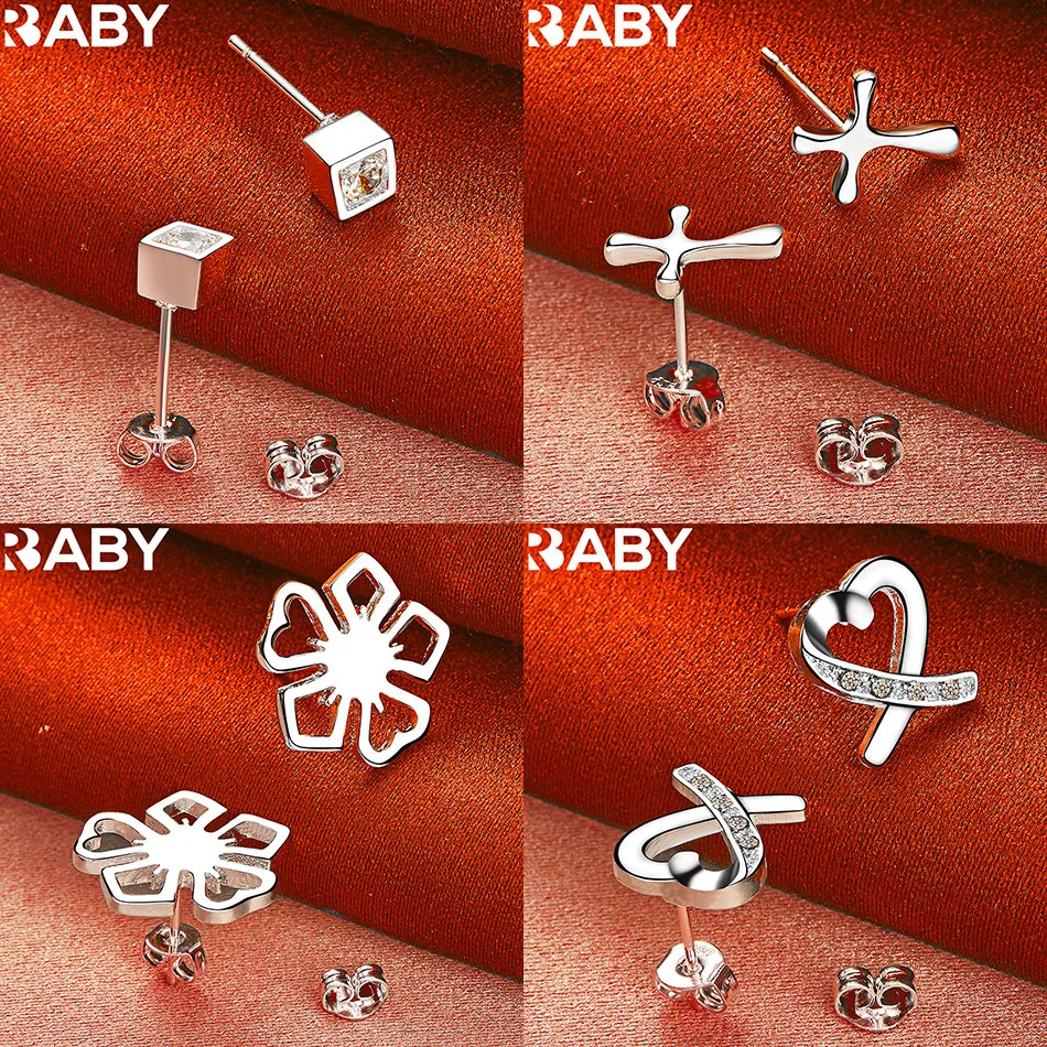 

URBABY 925 Sterling Silver Earrings Stud Earrings For Women Anniversary Gift Popular Wild Fashion Romantic Jewelry