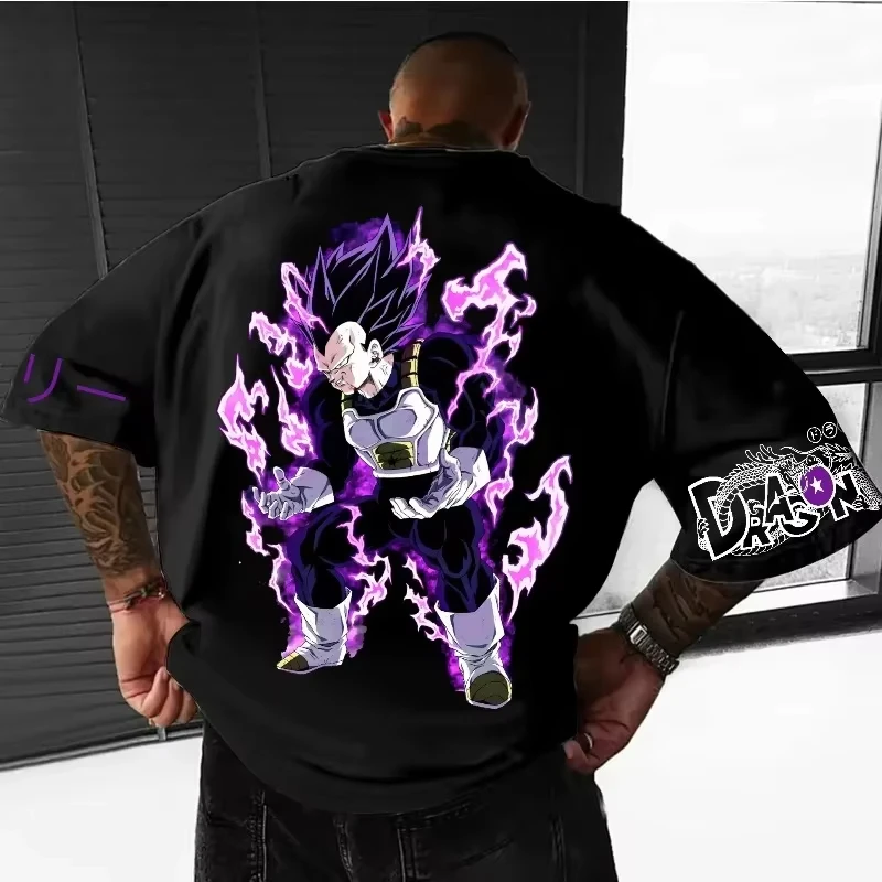 Dragon Ball Vegeta New T-shirt 2026 Summer Male and Female Animation Joint Casual Harajuku Men's Clothing Short-sleeved T Shirt