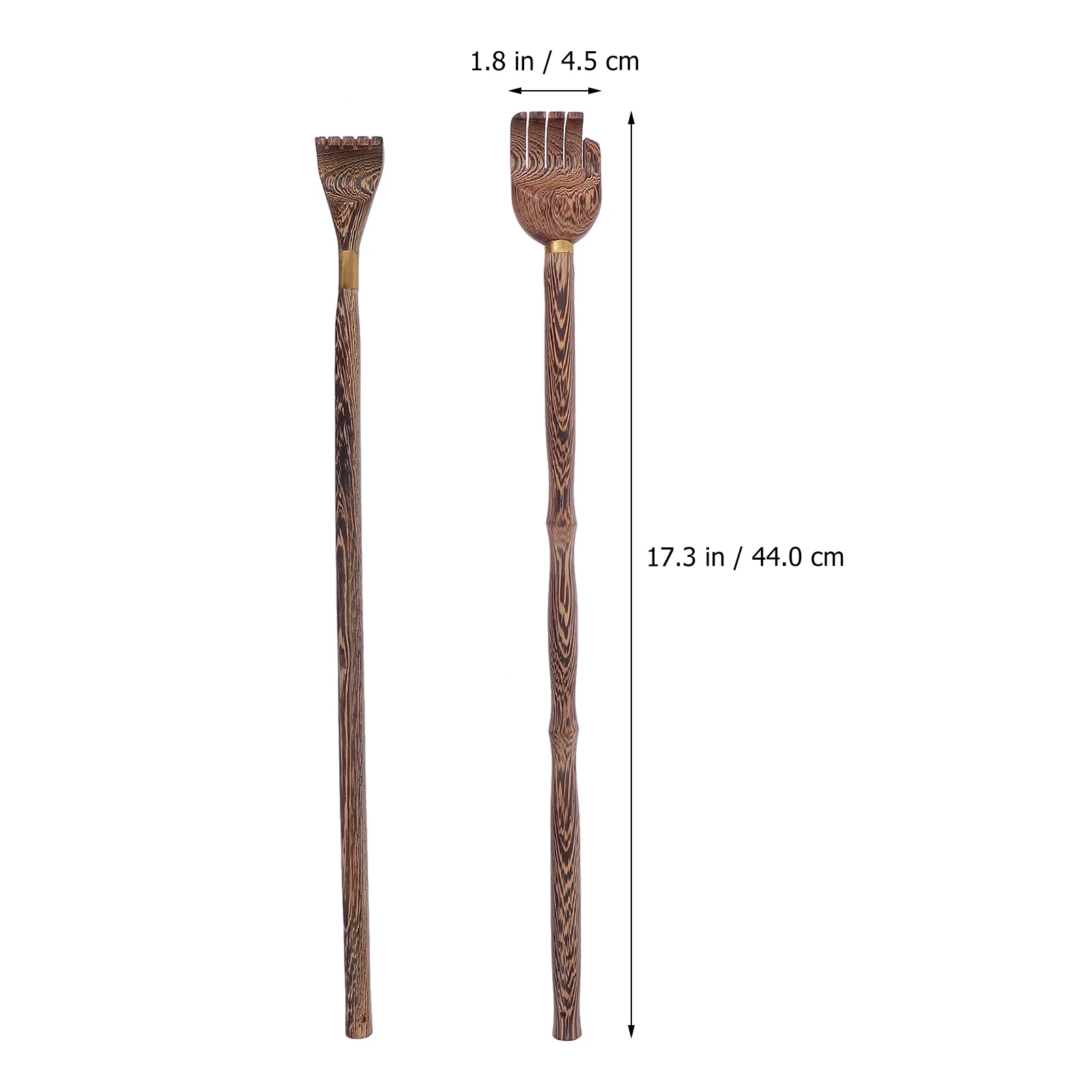 2개입 나무 등긁개 프리미엄 목재 가벼운 가려움 완화 도구 노인 임산부 등 마사지 클로 스크래칭