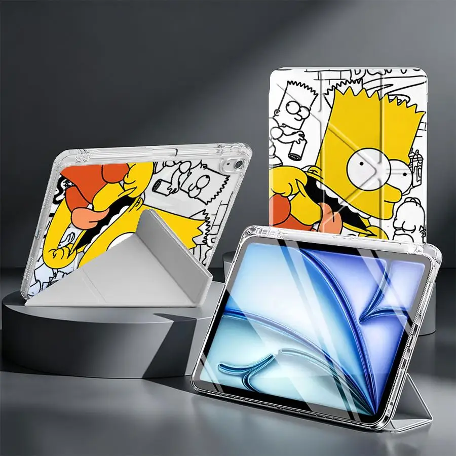 The Simpsons Anime With Pen Slot Cover Tablet Case For Samsung Galaxy Tab A11 S9 Plus S7 FE S10 Lite A8 A9 Plus S8