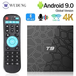 T9 TV, pudełko Android 9.0 4GB RAM 64GB ROM 4K H.265 2.4G & 5G Dual WiFi RK3318 czterordzeniowy BT4.0 inteligentny dekoder