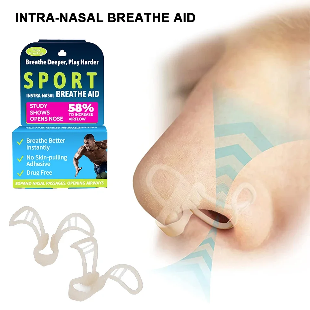 Dilatador Nasal para reducción de ronquidos, dispositivo Anti ronquidos, aumento del flujo de aire, Clip Nasal de silicona, mejora el sueño y los