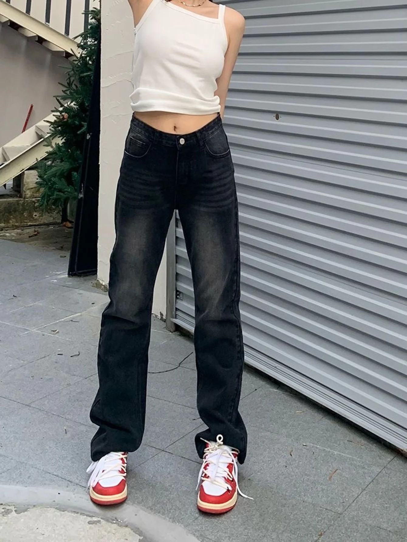 Y2K Lightweight Cyber Grunge Jeans, Men's American Street Style Trendy Distressed Denim, Cool Gift for Lover