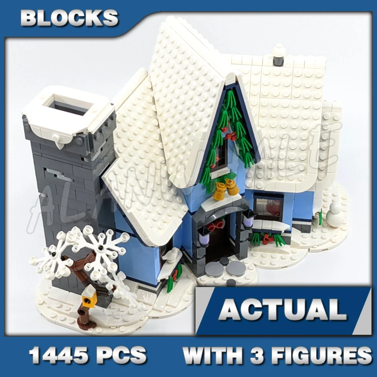 

1445pcs Creative Expert Winter Village Santa's Visit Christmas House Chimney 88088 Building Blocks Sets Compatible With Model