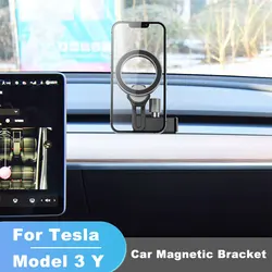 Suporte magnético do respiradouro do carro, montagem do telefone móvel, ajuste para Tesla, ajuste para o modelo 3, modelo Y, suporte projetado para todo o telefone