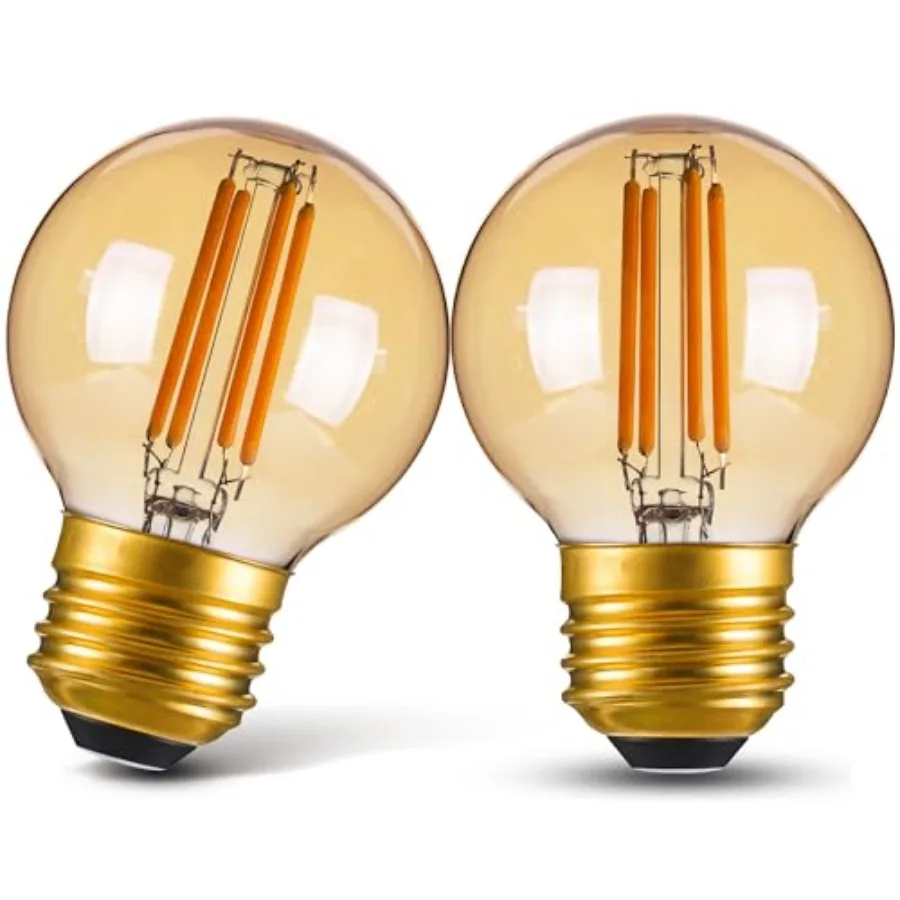 

Dimmable LED Bulb Vintage Small Edison Light Bulb 40 Watt Equal, G16.5 Antique Globe Filament Decorative Light Bulbs for Ceilin