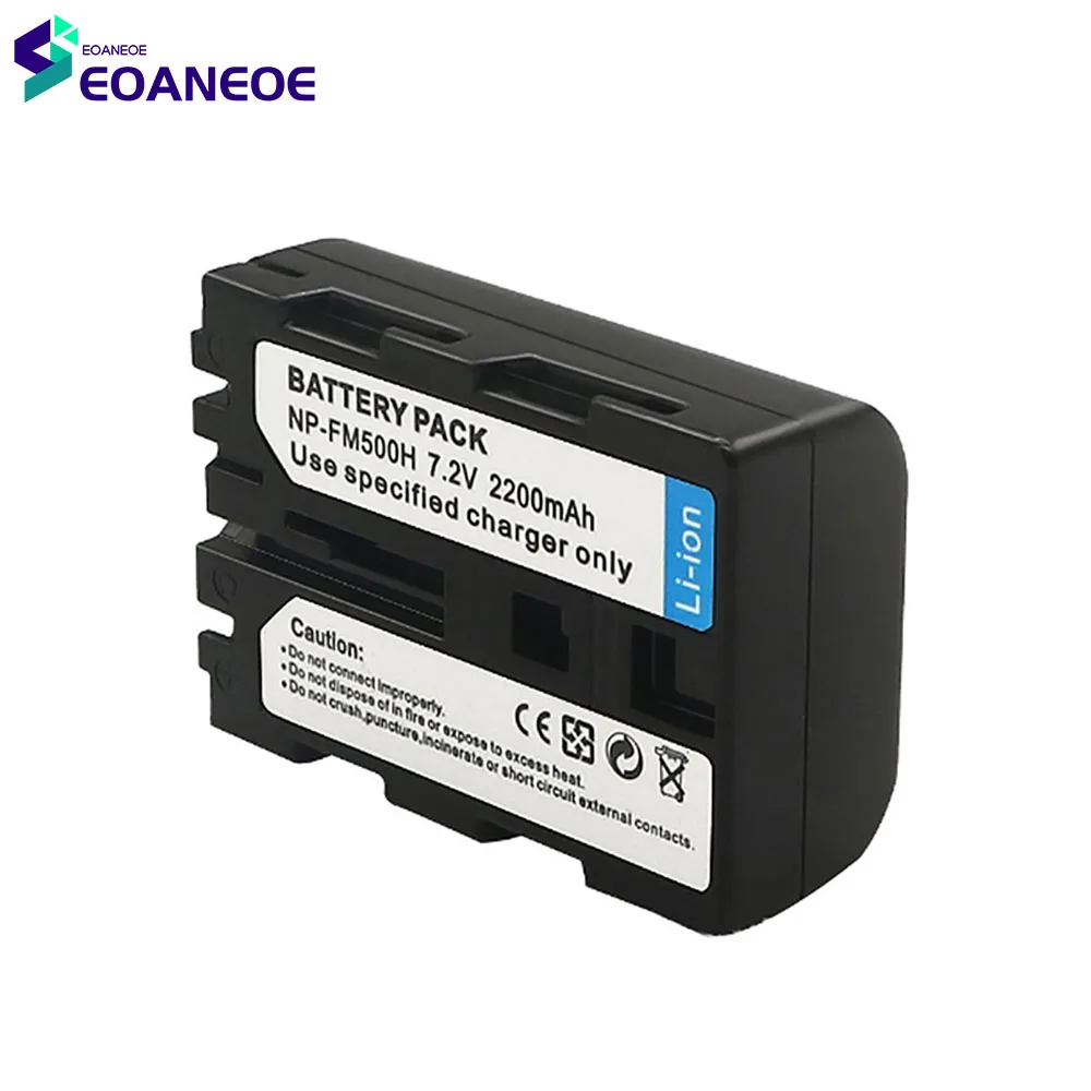 For SONY NP-FM500H FM500H 2022 New 7.2V 2200mAh Lithium Rechargeable Battery Pack Fully Decoded Camera Li-ion Cell Batteries