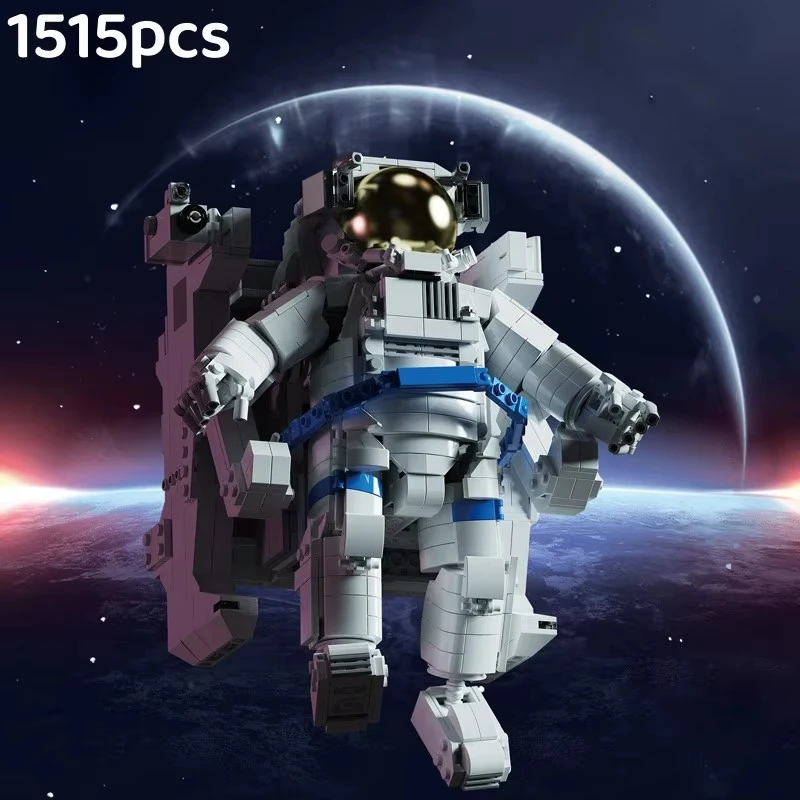 New space astronaut suit building block decoration model creative MOC assembly brick educational toy boy girl gift