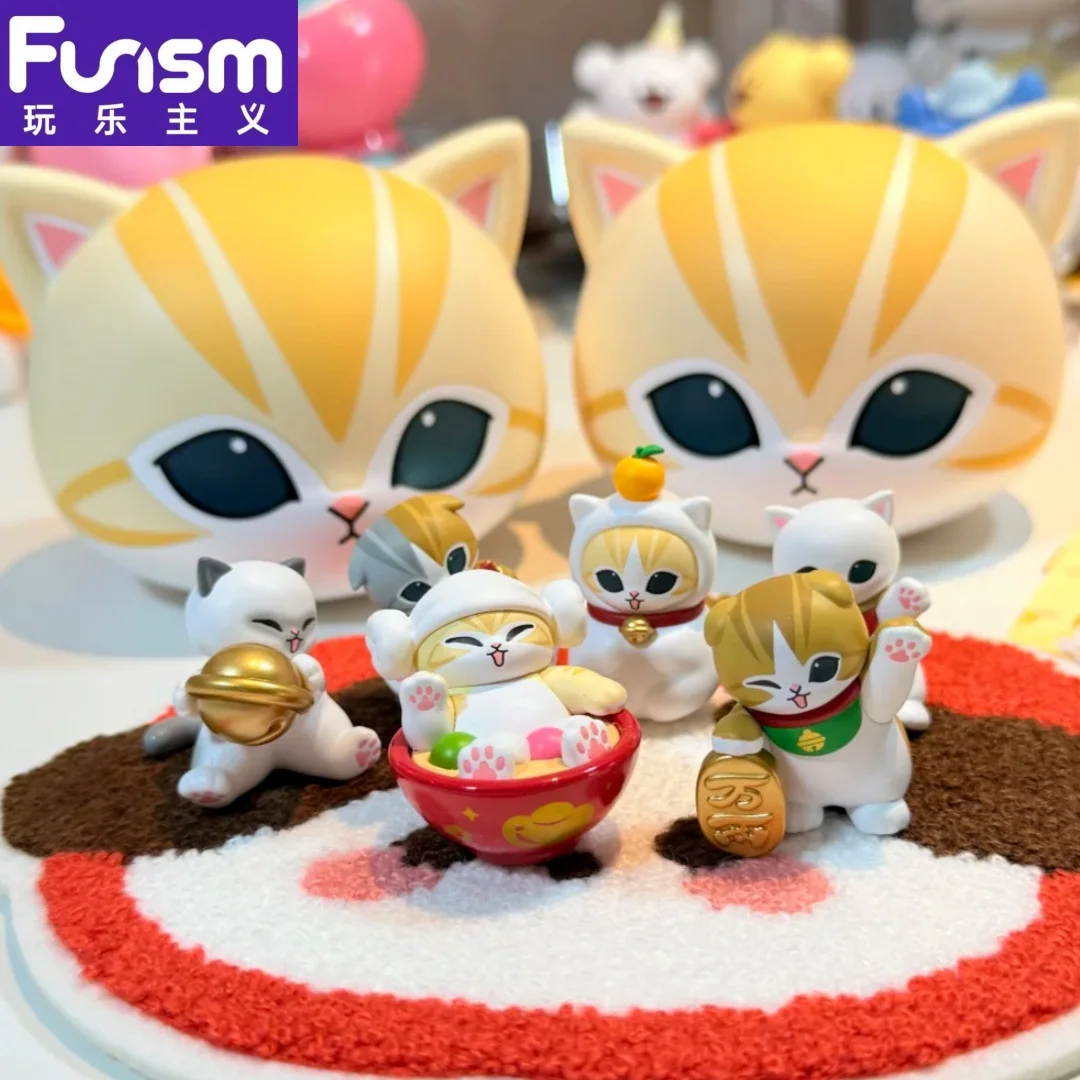 Auf Lager: Funism Mofusand Kätzchen Q-Version PVC-Modell Aufkleber-Figur Spielzeugpuppe Niedliche Ornamente Spielzeugsammlungen Geschenk 4cm