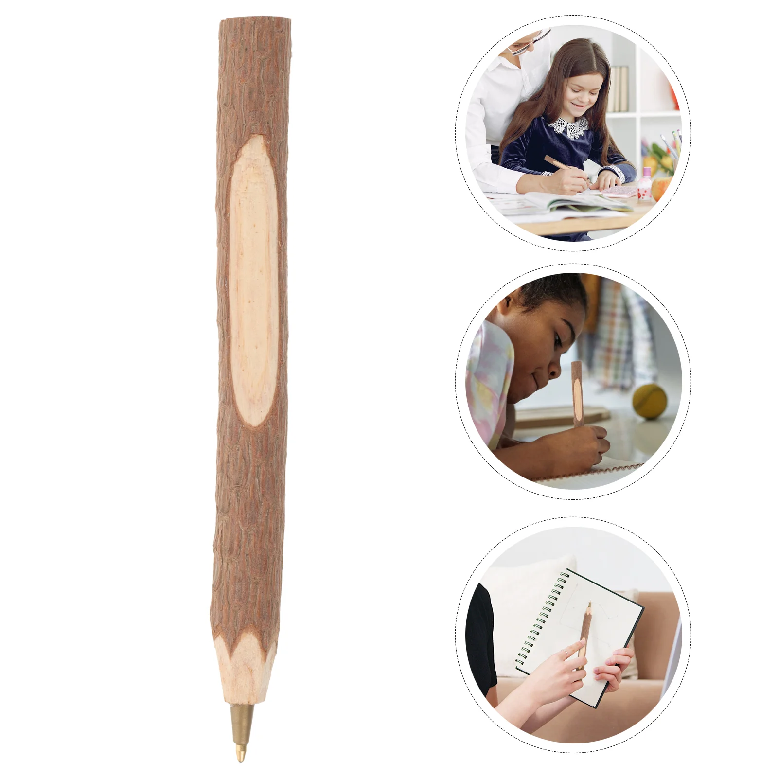 

12 Pcs Bark Funny Ballpoint Pen Signature Oil Lapland Creative Pens Students Degradable