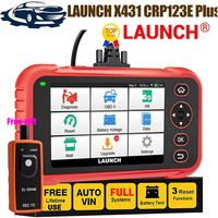 LAUNCH X431 CRP123E PLUS Car OBD2 Diagnostic Tools Obd2 Scanner Engine ABS Airbag SRS AT Oil  ETC SAS Code Reader Free Update