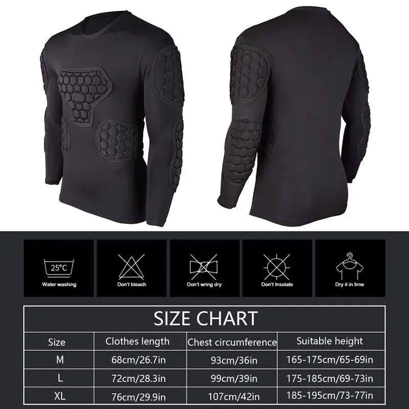 Sports Safety Protection Thicken Gear Soccer Goalkeeper Jersey T-Shirt Outdoor Elbow Football Jerseys Vest Padded Protector