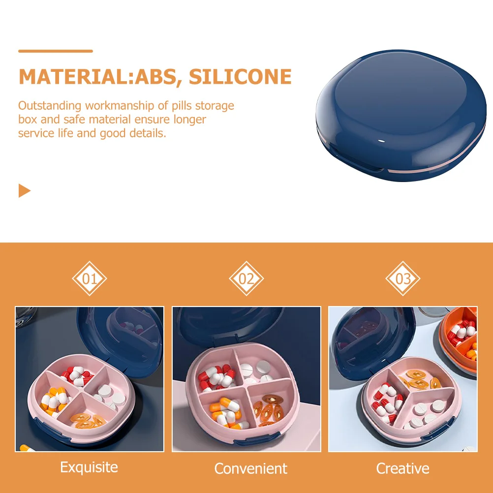 

Portable Pill Boxes Daily Organizer with Removable Compartments Travel