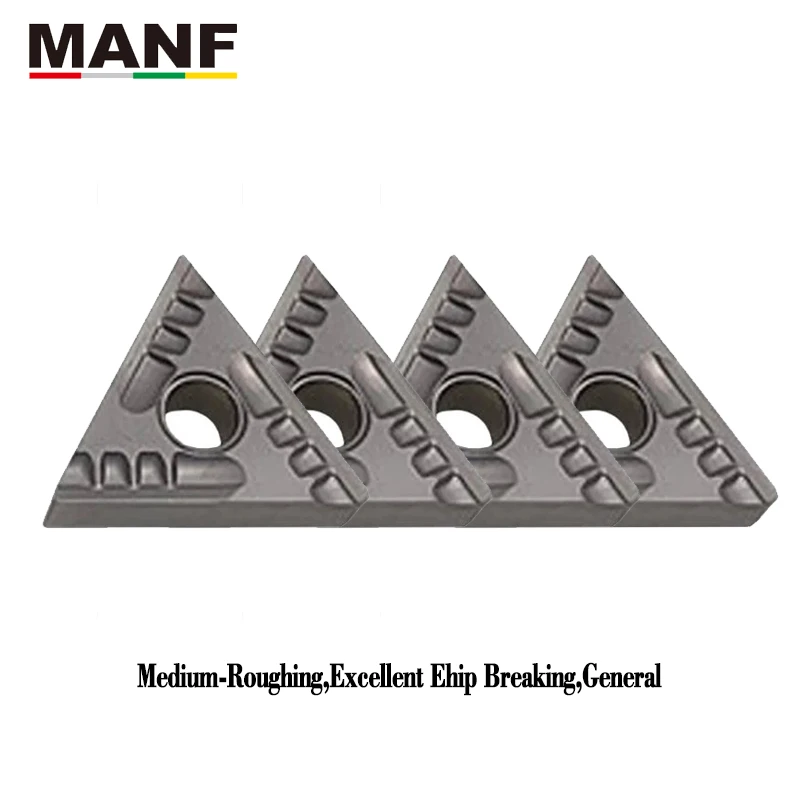 MANF Lathe Cutter Metal Ceramic Inserts TNMG160404 R Tungsten Carbide Good Finish Lathe Blade Turning Plate