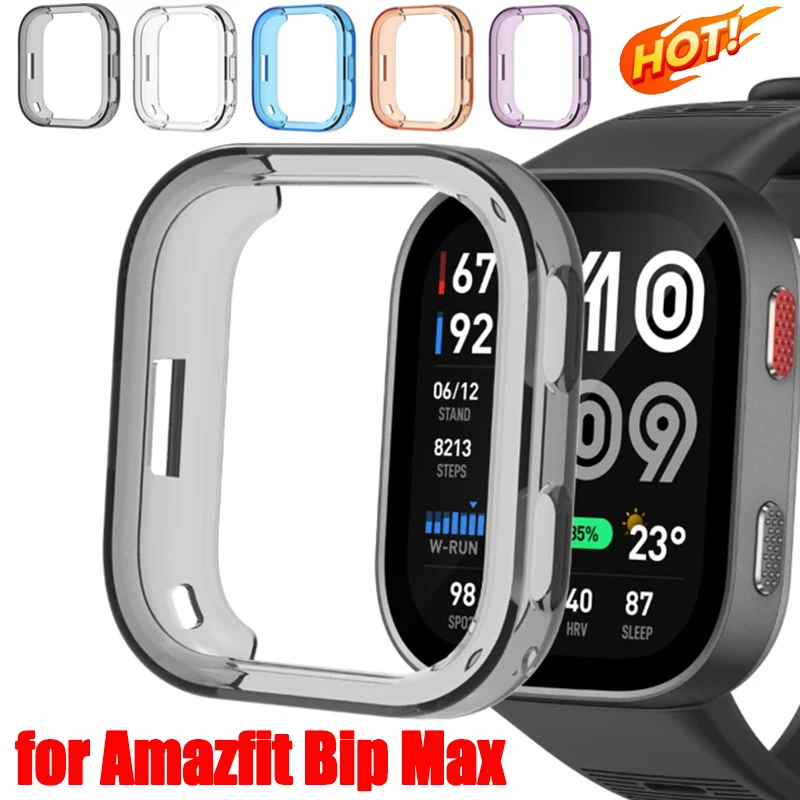 Funda de silicona suave para Amazfit Bip Max, cubierta protectora de TPU para Amazfit BiP Max, marco protector de repuesto suave