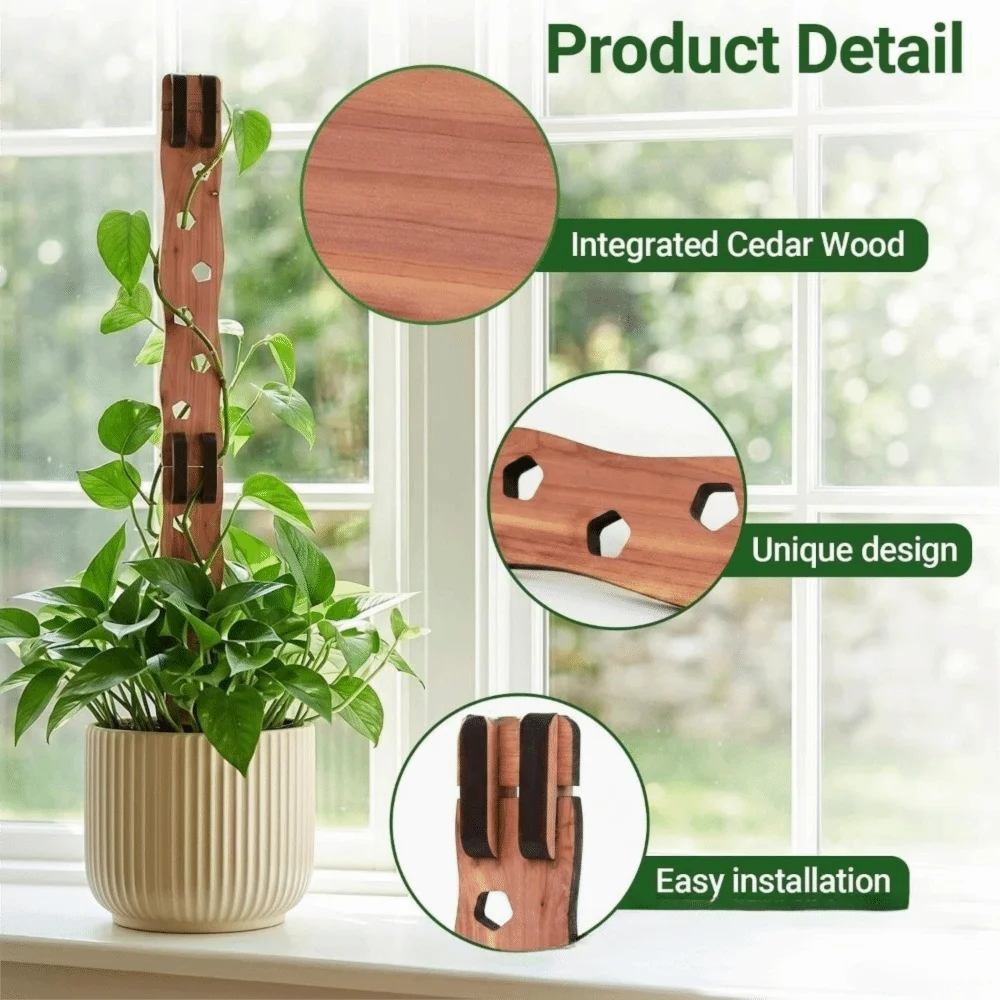 Wooden Plant Support Frame Extendable Hollow Out Plant Stand Adjustable 2-In-1 Plant Climbing Trellis Turtle Backed Bamboo