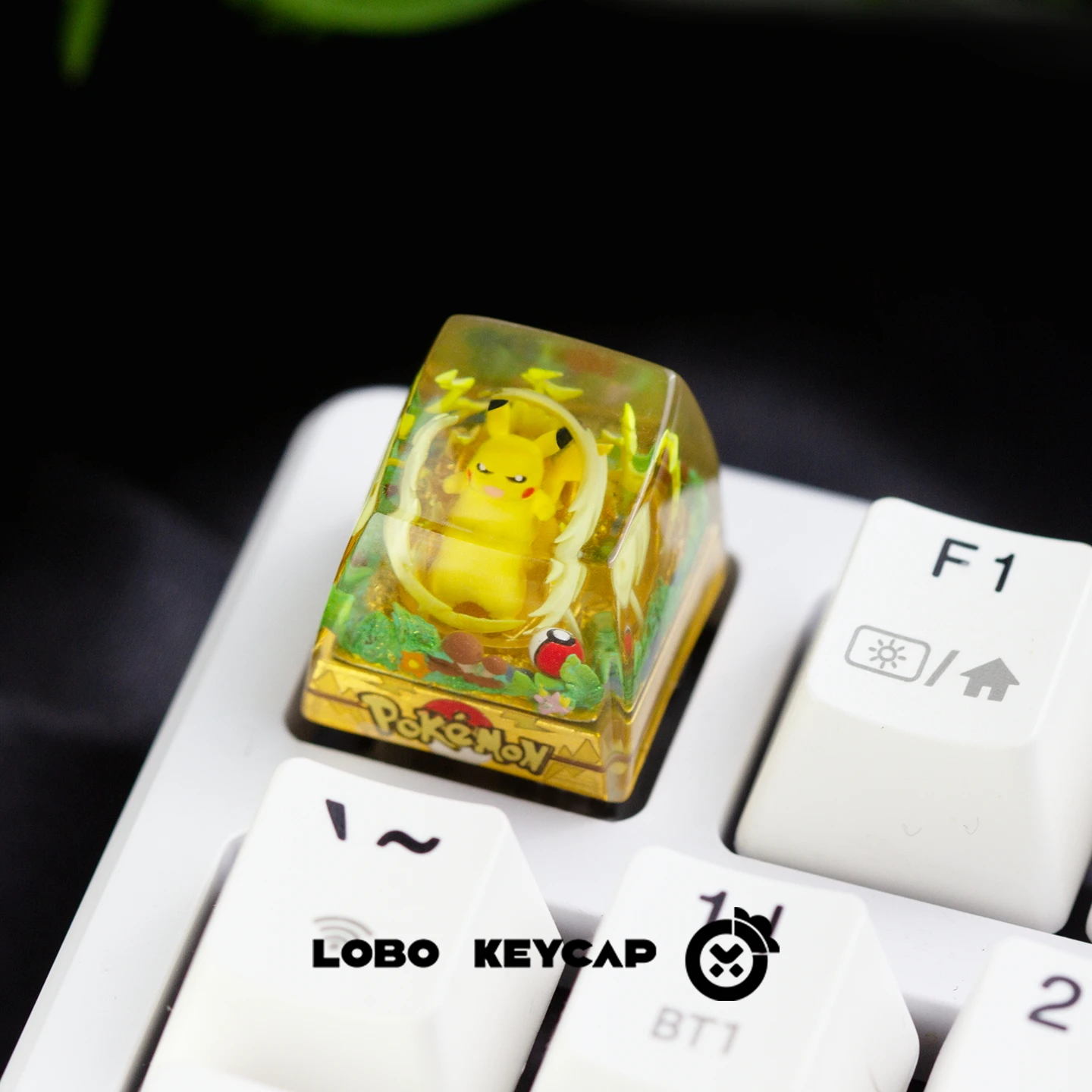 Pokemon Bulbasaur Charmander Transparante Keycap Toetsenbord Accessoires Kawaii Anime Hars Krimpen Drip Lijm Keycap Oem Esc Originele