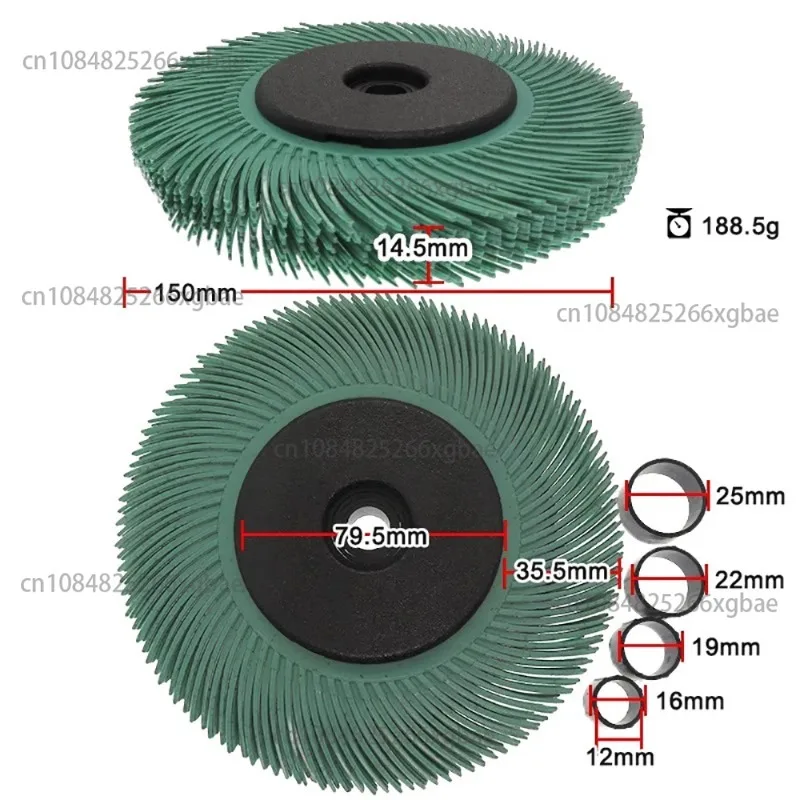 6 Inch Nylon Abrasive Grinding Wheel Brush - Anti-Clogging, Long Lifespan For Metal, Stainless Steel, Wood, Rust & Paint Removal