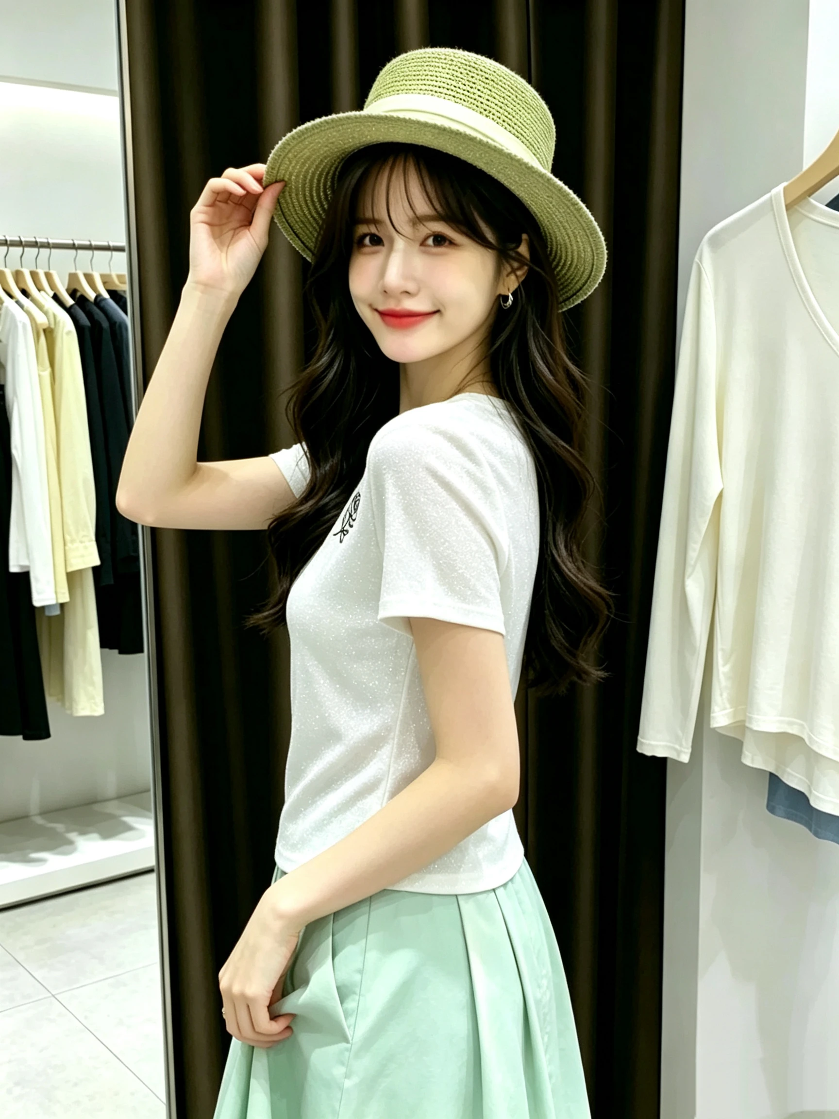 summer-2026-new-embroidered-shiny-silver-v-neck-cotton-women's-short-sleeve-dance-top-loose-fit-pure-cotton-regular-sleeve