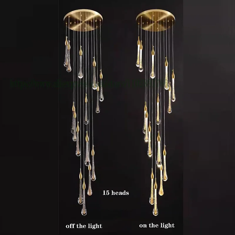 Nordic modern crystal chandeliers LED ceiling lamps Bedside hanging lighting stairs, living room, kitchen, bedroom ceiling home