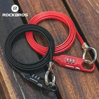 ROCKBROS-cerradura portátil para bicicleta, candados antirrobo de alta seguridad, candado de cadena de seguridad para motocicleta, accesorios eléctricos para bicicleta eléctrica