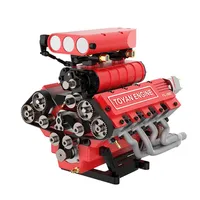 NEW Toyan V8 FS-V800GCS Motor Gasoline Engine Model Kits with Supercharger DIY Assembly Model Engine Kit for RC Car