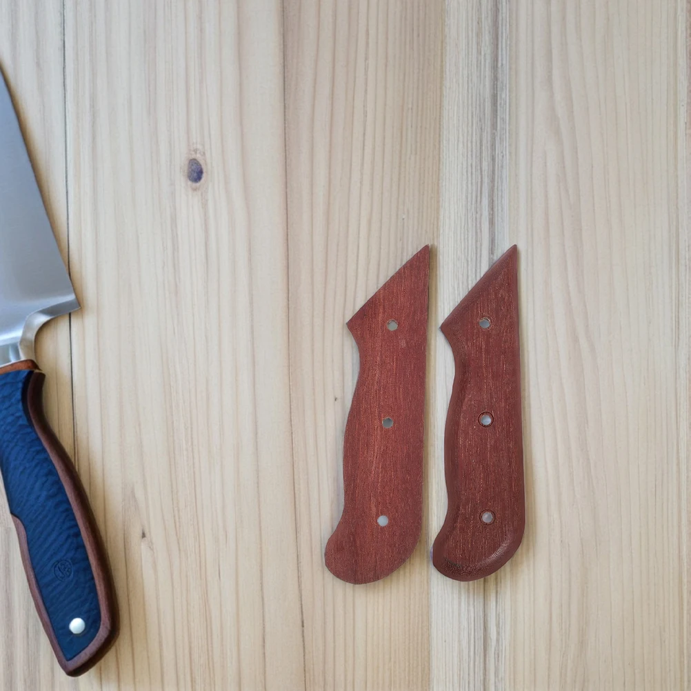 

2pcs Wood Knife Handle Replacement Kitchen Accessory Ergonomic Grip Repair for Outdoor Camping Knives Solid