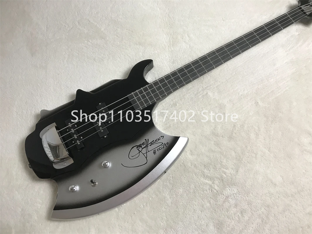 In stock！Forestwind guitar Gene SIMMON Axe 4 strings Bass Electric musical instrument shop Real picture electric guitar