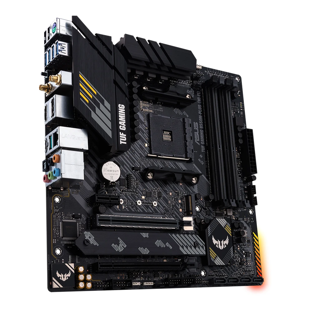 Imagem -03 - Placa-mãe Asus Tuf Gaming B550m-plus Wi-fi com Suporte para Processadores de Desktop Amd Ryzen 5800x 5700x Ryzen Pro 4750g Série g.